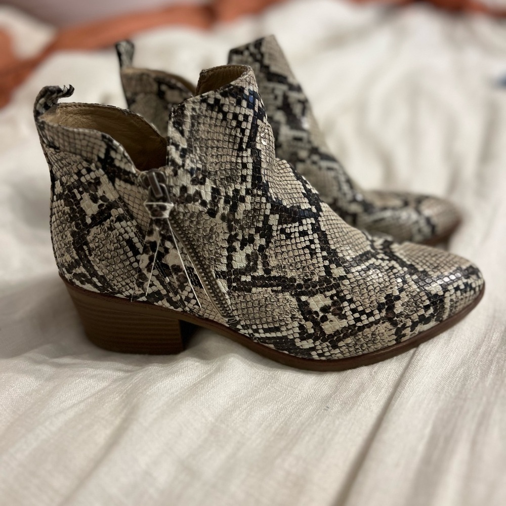 Mia snakeskin bootie